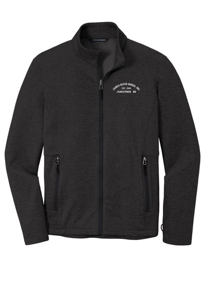 James River Rodeo F905 Port Authority® Collective Striated Fleece Jacket (Deep Black Heather)