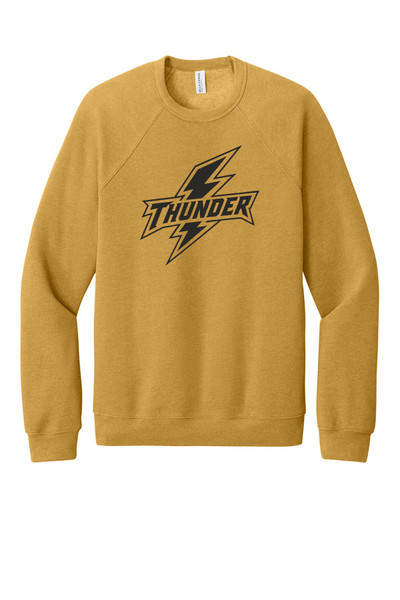 EEK Thunder Football BC3901 BELLA+CANVAS® Unisex Sponge Fleece Raglan Sweatshirt (Gold)