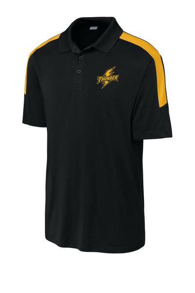 EEK Thunder Football ST104 Sport-Tek® Competitor™ United Polo (Black-Gold)