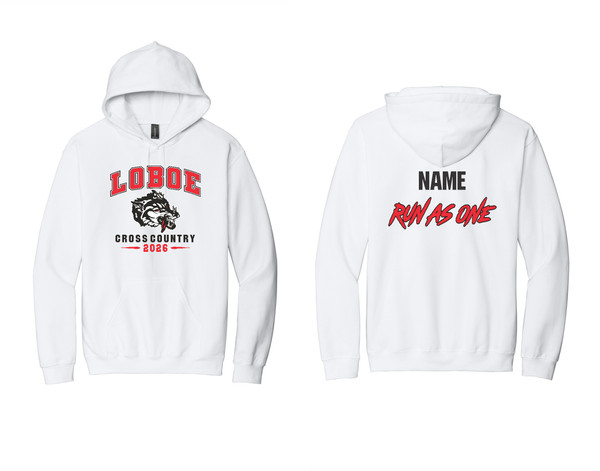 Loboe Cross Country SF500 Gildan® Softstyle® Midweight Pullover Hooded Sweatshirt (White)