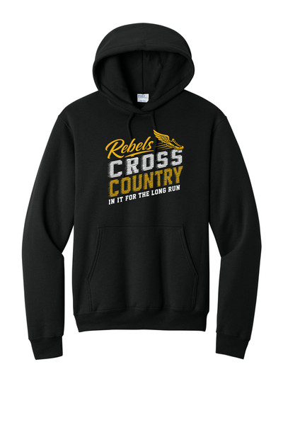 Edgeley XC PC78H Port & Co® Core Fleece Pullover Hooded Sweatshirt (Black)