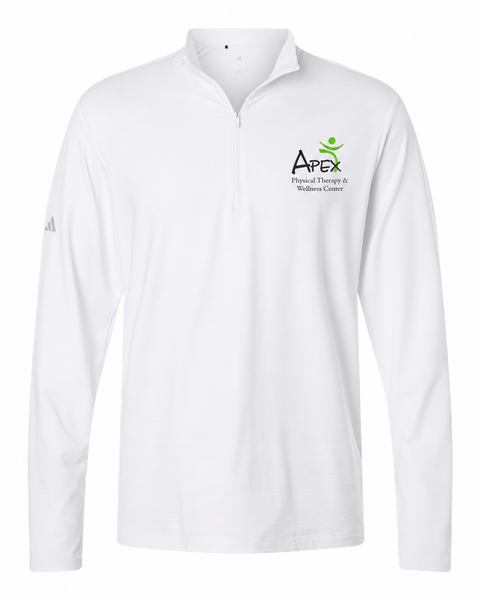 Apex Adidas A708 Men's Textured Stripe Quarter-Zip Pullover