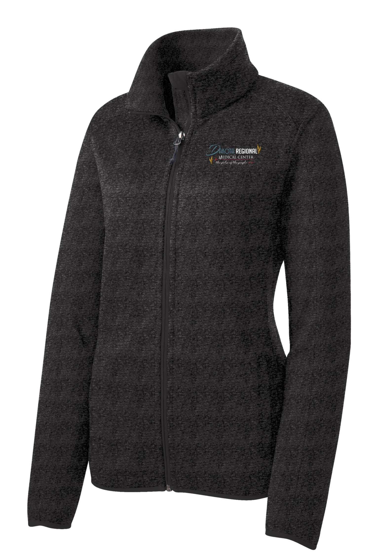 DRMC L232 Port Authority Ladies Sweater Fleece Jacket (Black Heather) -  Orriginals