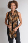 Black/ Brown Rayon Scarf/Wrap