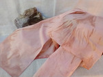 Salmon-colored cotton voile scarf 