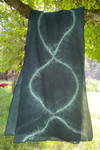 Hand-dyed indigo blue cotton scarf 
