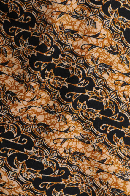 Black/Brown Rayon Batik Scarf/Wrap ~ Jogja Collection - Sympatico