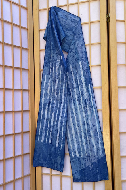 hand-dyed cotton batik scarf