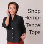 women's hemp and tencel tops