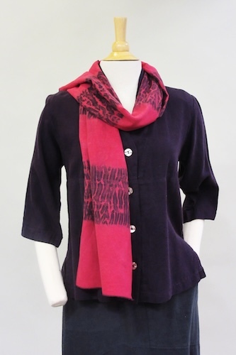 hand-dyed hemp scarf