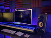 D36-DST™ Roominator™ Kit - installed in small studio - shown in Charcoal and Burgundy.