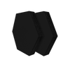 (2) Synergy™ Hexagon-10 1 inch thick shown in Black.