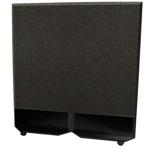 ProGo44 ™  Obsidian Fabric with assembled Base and Casters, Four feet tall and four feet wide.