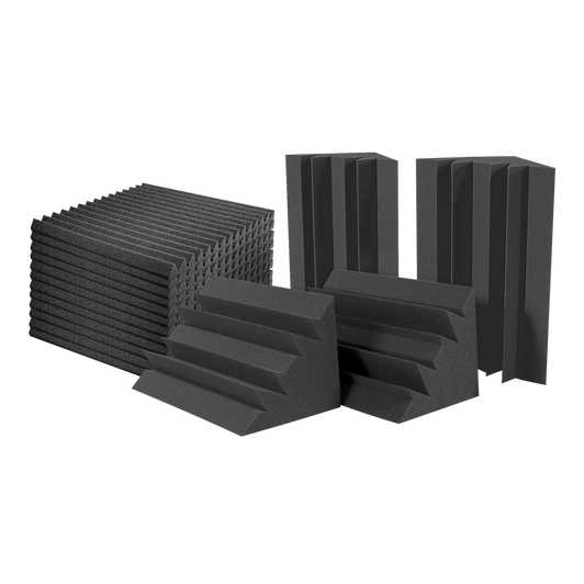 Grid Style Acoustic Foam Panels - Acoustic Foam Room Kits 2 Piece Set