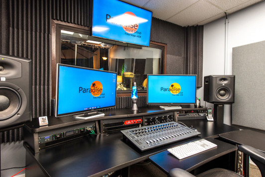 Studiofoam® Project 1™ Roominator™ Kit  - shown in Charcoal - installed in audio post-production facility.