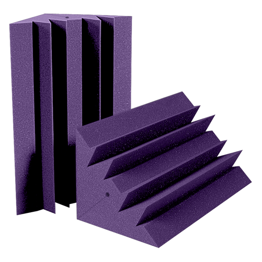 (2) Studiofoam® LENRD® Bass Traps - 1′ x 1′ x 2′ - shown in Purple.