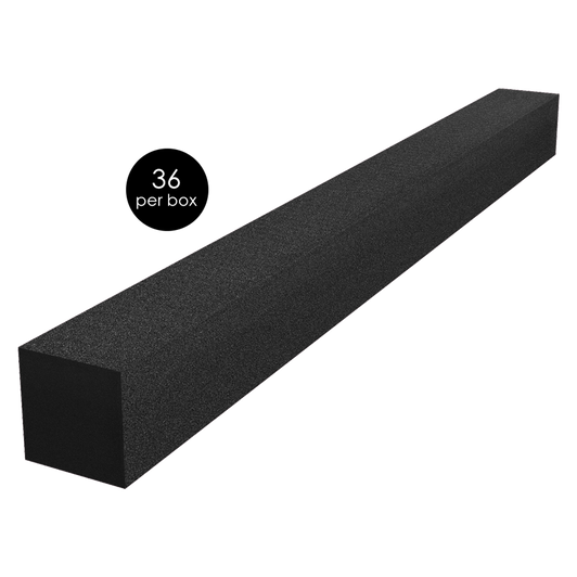 (1) 2" x 2" x 24" CornerFill Cube™ shown in Charcoal.