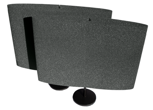 (2) DeskMAX™ Home Office panels with stands shown in Charcoal