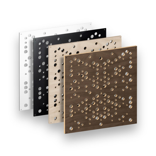 Fusion Reflection panels shown in Ash, Pear, Black and White