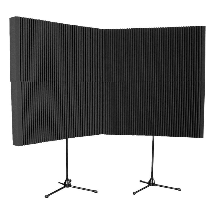 (1) MAX-Wall™ 420 includes (4) 20" x 48" x 4" MAX-Wall panels and (2) MAX-Wall Stand - shown in Charcoal.