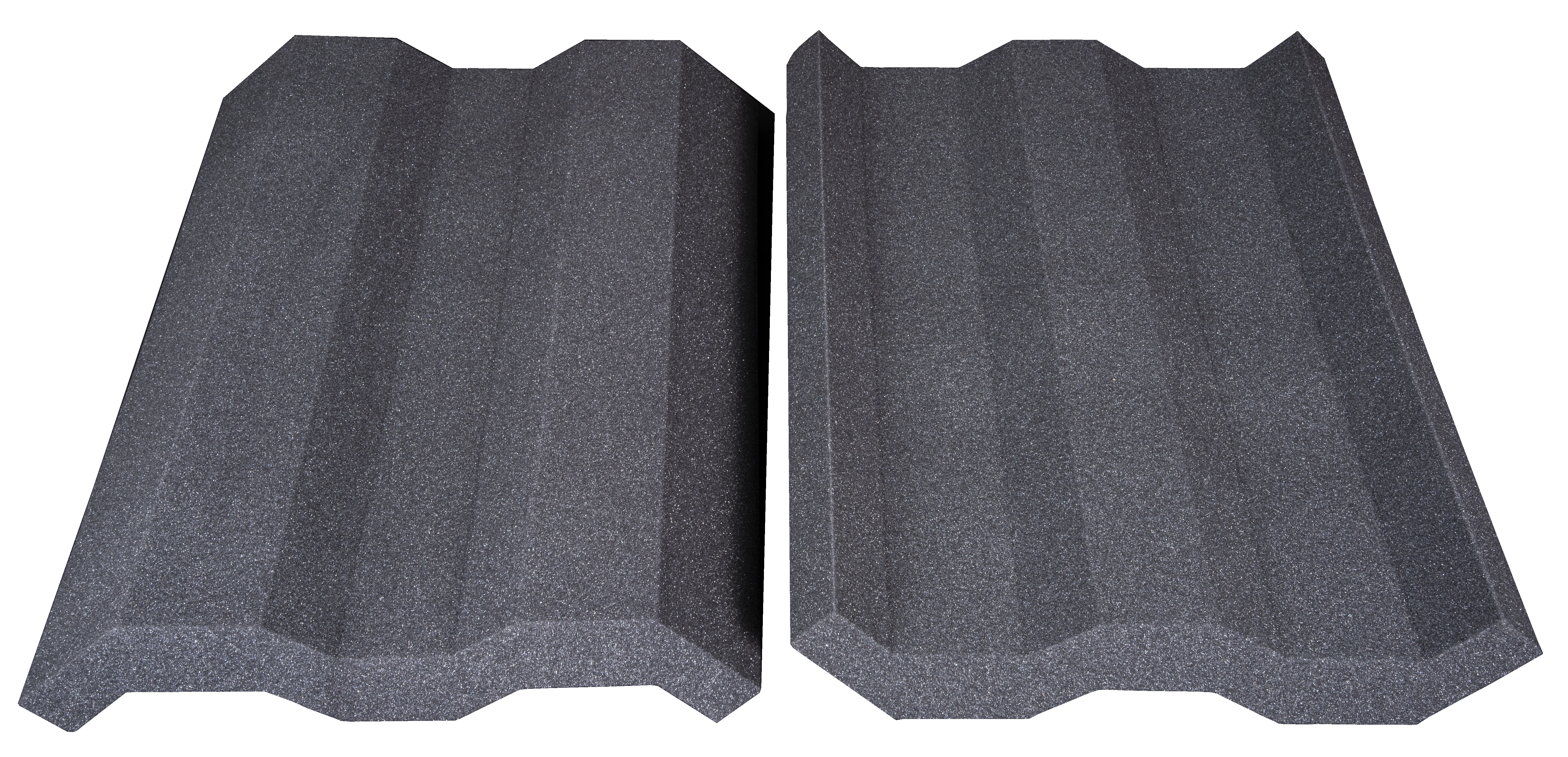 Auralex VersaTiles in charcoal in top bottom view