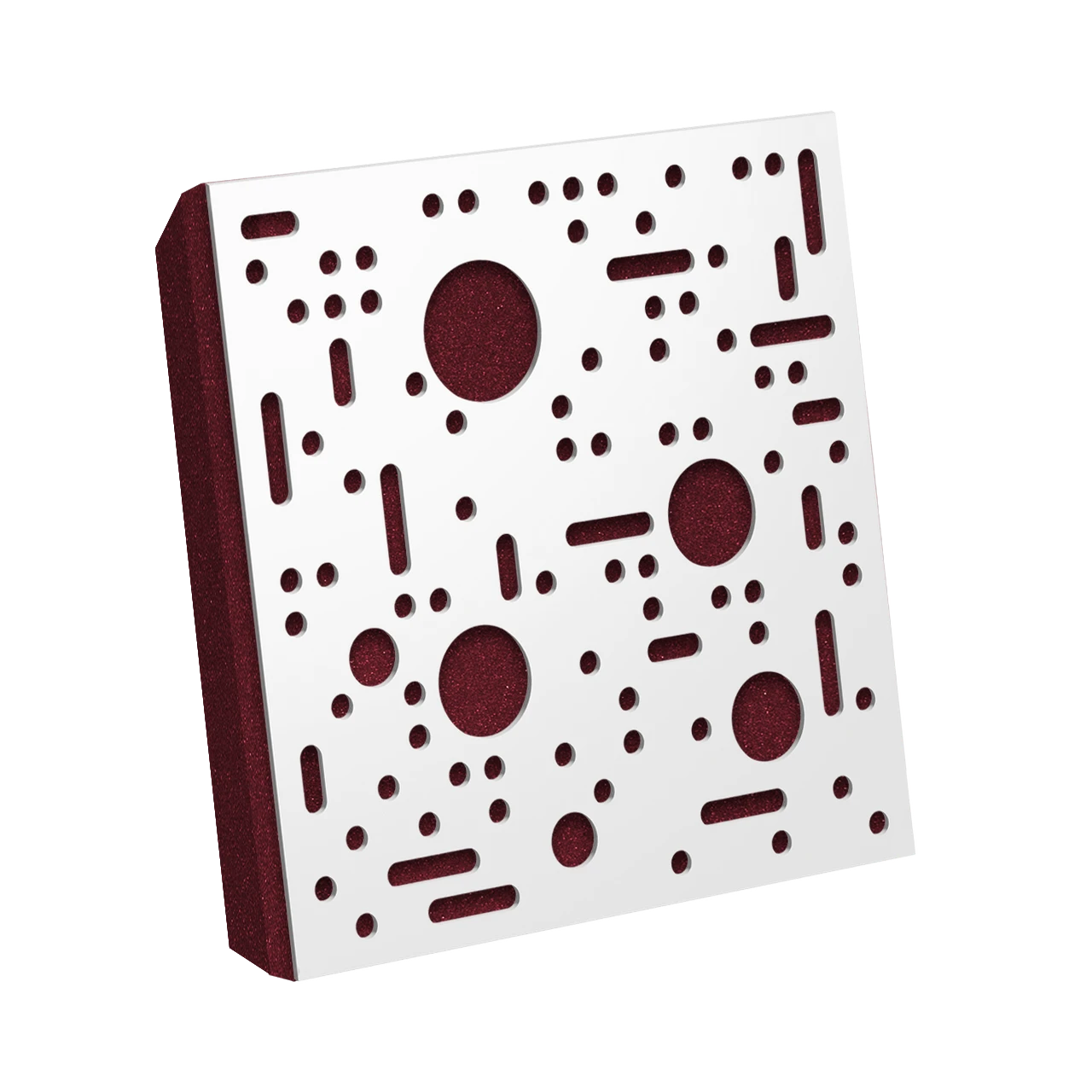 Fusio22 straight edge faceplate on a burgundy SonoFlat panel