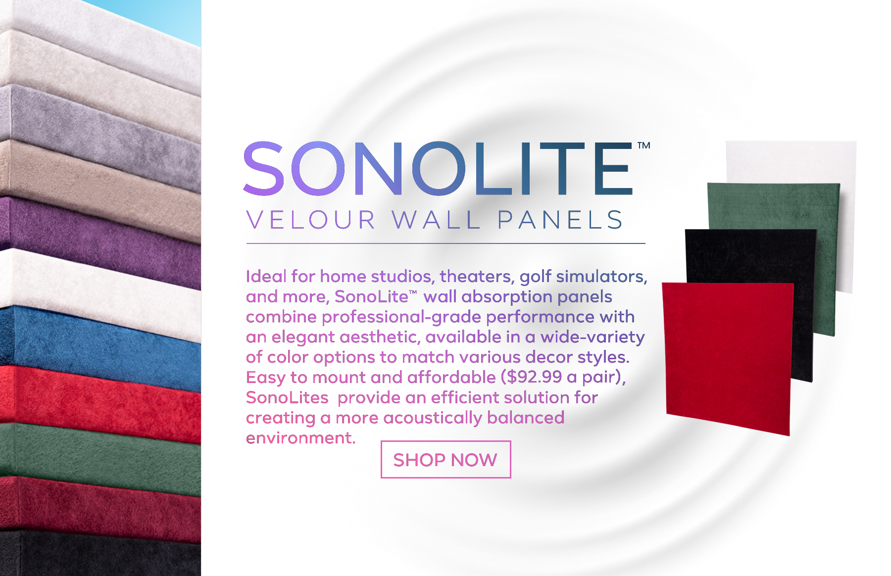 SONOLITE Velour Wall Panels - Shop Now
