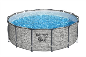 Piscina solo struttura effetto pietra - 427x122 cm