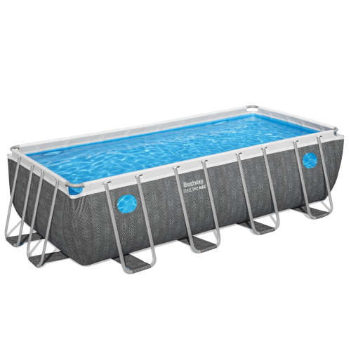 Set piscina da 488x244x132 cm grigio