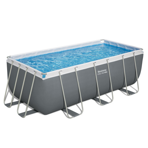Set piscina grigio scuro da 412x201x122 cm