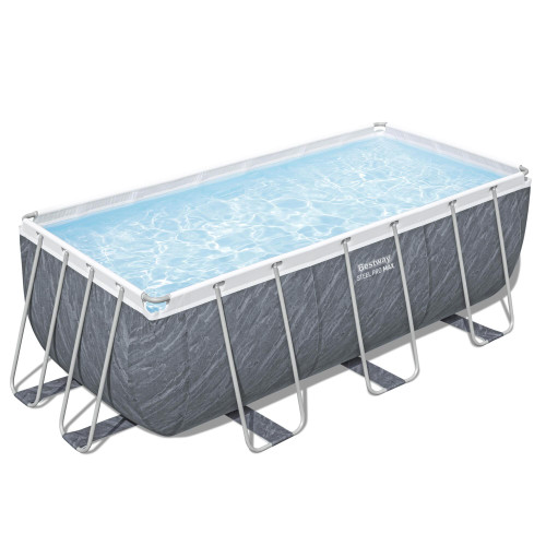 Set piscina da 412x201x122 cm effetto marmo