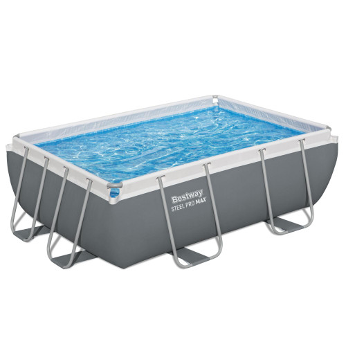 Set piscina grigio scuro da 282x196x84 cm