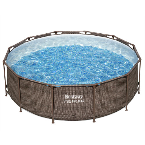 Piscina solo struttura effetto rattan - 366x100 cm