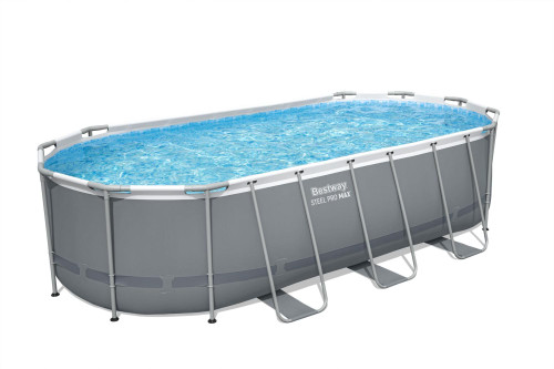 Piscina solo struttura da 549x274x122 cm grigio scuro
