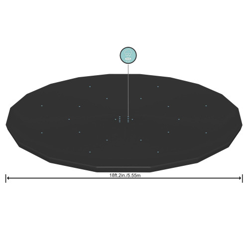 Copertura rotonda per piscina da 488 e 549 cm