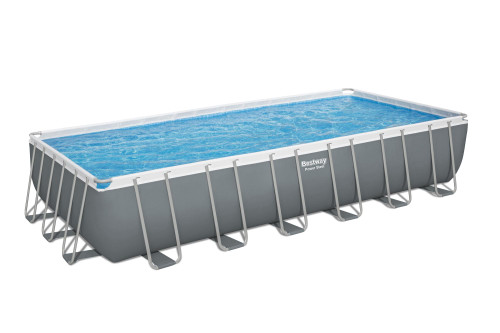 Set piscina grigio scuro da 732x366x132 cm