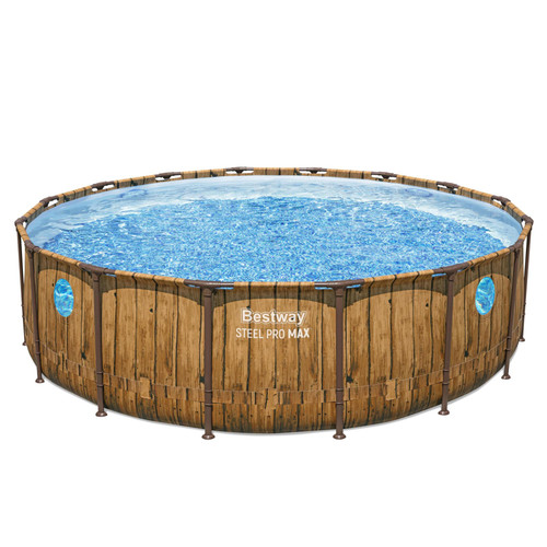 Set piscina - 488x122 cm effetto legno