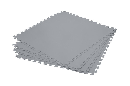 Tappeto per sotto piscina componibile da 78x78 cm grigio
