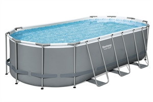 Piscina solo struttura da 549x274x122 cm grigio scuro