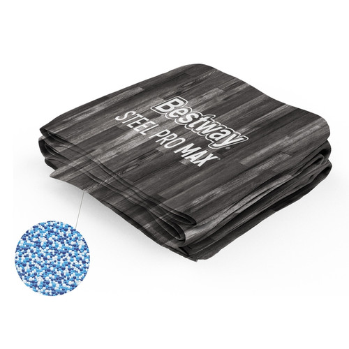 Liner di ricambio per piscina Steel Pro Max rotonda da 427x107 cm effetto legno grigio