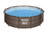 Piscina base struttura e liner rotonda Steel Pro MAX da 366x100 cm rattan scuro