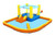 Parco acquatico gonfiabile Beach