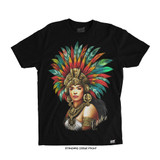 Tracy Cortez 'Azteca' Tee (Black) — front