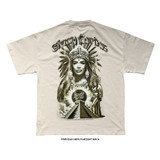 Tracy Cortez 'Azteca Goddess' Tee (Natural) — back