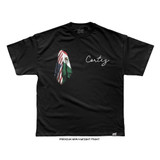 Tracy Cortez 'Root Flags' Tee (Black) — front