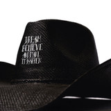 Diego Lopes Dream Believe Western Cowboy Hat (Black) — front