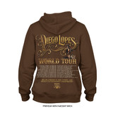 Diego Lopes UFC 325 'World Tour' Heavyweight Hoodie (Brown) — back