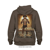 Diego Lopes UFC 325 'Crocodile Lopes' Heavyweight Hoodie (Brown) — back
