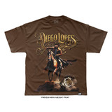 Diego Lopes UFC 325 'World Tour' Tee (Brown) — front