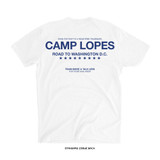 Diego Lopes 'CAMP LOPES' Tee (White X Navy) — back